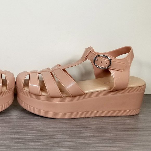 Jeffrey Campbell Candied Platform Sandals, Nude, Womens Size 6 M / 37 - Picture 9 of 12
